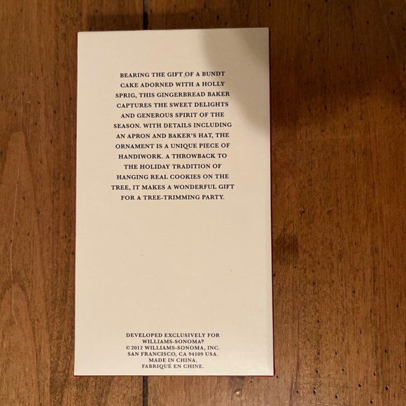 Williams-Sonoma Gingerbread Chef Ornament - Picture 2 of 4